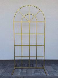 Łuk okno z kratką okiennica stelaż ścianka DUŻY złoty balony kwiaty 200x100