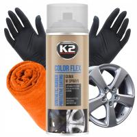 K2 FLEX PŁYNNA GUMA W SPRAYU FOLIA BEZBARWNA 400ml + 2 inne produkty