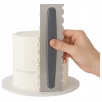 Skrobka do tortu packa szpatułka cukiernicza do tynkowania dekorator wzór