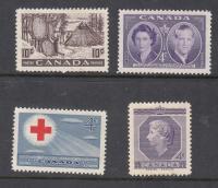 KANADA Mi 262,270-271,282 4 x seria z 1952/1953