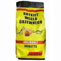 Brykiet Węgla Drzewnego do Grilla 2kg na grilla 80% czysty węgiel atest