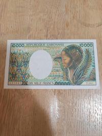 Gabon - 10000 Franków - rzadki - UNC
