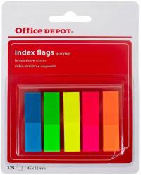 5 x 25pcs Office Depot цветные индексируемые самоклеющиеся закладки