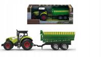 TRAKTOR Z PRZYCZEPĄ DO ZBOŻA ZIARNA KUKURYDZY Z ŚWIATŁEM I DŹWIĘKIEM FARM