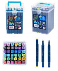 Markery artystyczne na prezent kwadratowe dwustronne ASTRAPEN - 36 kolorów