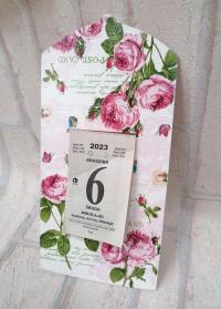 Wieszak deska pod kalendarz róże prezent