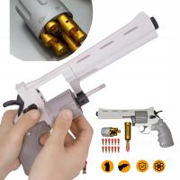 Открытый игрушечный револьвер, 12 патронов, 6 гильз, с функцией выброса гильз