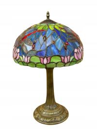 Витражная лампа Тиффани со стрекозами 50 см