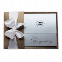 25x Voucher dla klientów karta podarunkowa FIRMOWA z nadrukiem + koperta