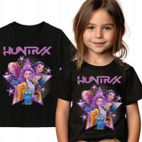 KOSZULKA DZIECIĘCA HUNTRIX KPOP DEMON HUNTERS TSHIRT CZARNY