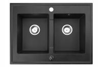 ZLEWOZMYWAK GRANITOWY Zlew kuchenny GRANDE nakładany na szafkę dwukomorowy