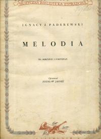 Paderewski Melodia na skrzypce i fortepian (1953)