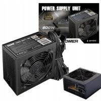 Zasilacz komputerowy Gembird CCC-PSU80P-BBP-600 600W 80+ Bronze czarny