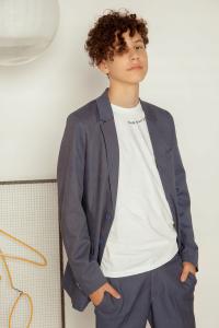 Niebieska marynarka garniturowa Niebieski REPORTER