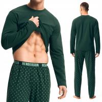 Piżama męska 100% BAWEŁNA Komplet z Długim Rękawem HENDERSON LUSH