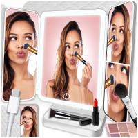 КОСМЕТИЧЕСКОЕ ЗЕРКАЛО СО СВЕТОДИОДНОЙ ПОДСВЕТКОЙ, ОТКИДНОЕ ЗЕРКАЛО ДЛЯ МАКИЯЖА ПРЕМИУМ-КЛАССА