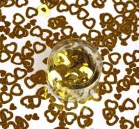 Konfetti Dekoracyjne Ozdobne SERCA Serduszka ZŁOTE Ślub Walentynki 28g