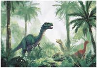 FOTOTAPETA DLA CHŁOPCA DZIECI DINOZAUR DŻUNGLA LAS TAPETA FLIZELINA 300x210