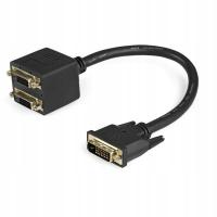 StarTech.com DVISPL1DD kabel DVI 0,3 m DVI-D 2 x DVI-D Czarny