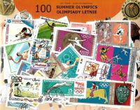 Zestaw 100 znaczków pocztowych - OLIMPIADY LETNIE