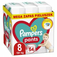 PAMPERS PANTS 8 размер детские подгузники 19 кг мега запас 64ШТ