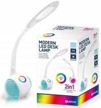 Lampka BIURKOWA Nocna LED 5W Akumulator Bateria 2400 mA Elastyczna RGB LED