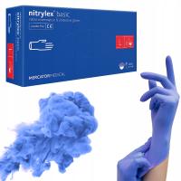 Rękawiczki Rękawice NITRYLOWE MERCATOR NITRYLEX BASIC niebieskie r.L 100szt