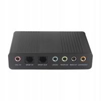 Karta dźwiękowa zewnętrzna 6-kanałowa zewnętrzna karta dźwiękowa 5.1 ze stopu