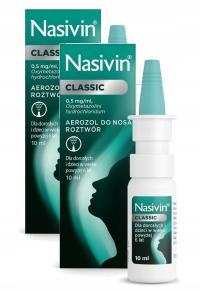 Nasivin CLASSIC 0,5mg/ml aerozol do nosa, roztwór 10ml