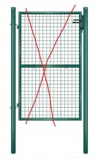 SONGMICS Furtka ogrodowa ocynkowana stal 106 x 150 cm zielonyGGD200G SŁUPKI