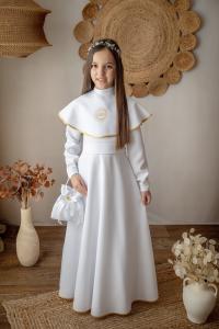 Alba komunijna dziewczęca złota 146S