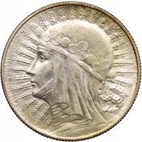 Polska, II RP, 5 złotych 1933, Głowa Kobiety, st. ~1-, BARDZO ŁADNA