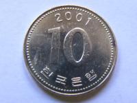 KOREA POŁUDNIOWA 10 WON 2001 ROK !!!!!!!!!!!! 1079