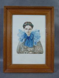 STARY OBRAZ - AKWARELA W RAMIE