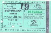 TOMASZÓW MAZ. Bilet okresowy (J4)