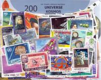 Набор из 200 почтовых марок-космос