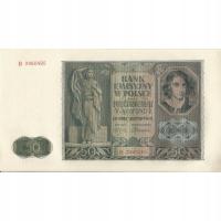 Banknot 50 złotych 1941 stan 2+, B 3960485