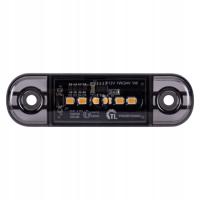 Lampa obrysowa obrysówka 6 LED pomarańczowa / żółta DARK 12-24V SLIM