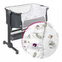 Prześcieradło do dostawki 50x86 Lionelo Timon z gumką BAWEŁNA Babcia Gąska