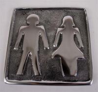 Tabliczka WC aluminiowa 10x10cm.