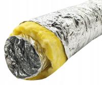 Rura izolowana wentylacyjna 125 elastyczny Przewód Kanał Termoflex 10m 140°