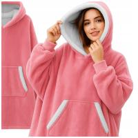 Теплая толстовка KOCOBLUZA XXL одеяло оверсайз 2в1 толстая длинная меховая толстовка