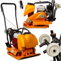 Уплотнитель грунта трамбовщик 90 кг колеса коврик бак 20л двигатель OHV 6,5 л. с.