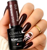 CLARESA BROWN 310 гибридный лак гибрид темно-бордовый 5 мл