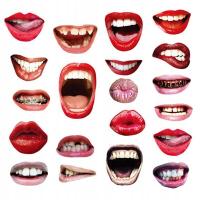 20 sztuk śmieszne wargi usta DIY rekwizyty fotog