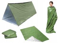 ОБЛЕГЧЕННАЯ ТЕРМАЛЬНАЯ СПАСАТЕЛЬНАЯ ПАЛАТКА СПАСАТЕЛЬНАЯ ФОЛЬГА ЗЕЛЕНОЕ ОДЕЯЛО ВЫЖИВАНИЕ NRC