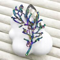 224- Broszka - CUDNA DUŻA GAŁĄZKA Z KRYSZTAŁEM -MEGA - NA PREZENT