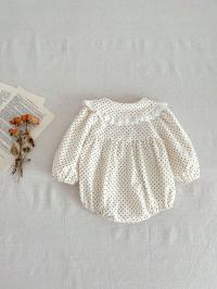 BODY DZIEWCZĘCE W GROSZKI BEŻOWE CASUAL SHEIN 90