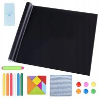 SAMOPRZYLEPNA CZARNA MIĘKKA TABLICA MAGNETYCZNA NA ŚCIANĘ Z PODRÓŻY