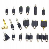 Type 9 RCA adapters Audio plug connector RCA male female to RCA 3.5mm Plug